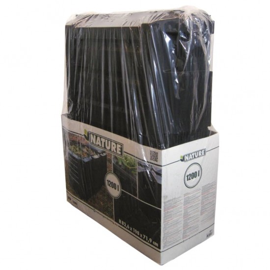 Nature Komposto dėžė, juodos spalvos, 1200l, 6071483