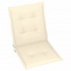 Sodo kėdės pagalvėlės, 2vnt., kreminės, 100x50x3cm, audinys