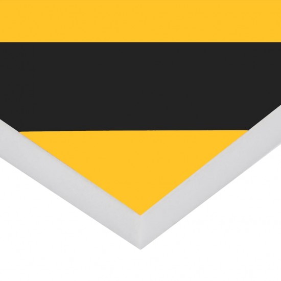 Sienų apsaugos, 6vnt., geltonos ir juodos, 50x10x2cm, EVA putos