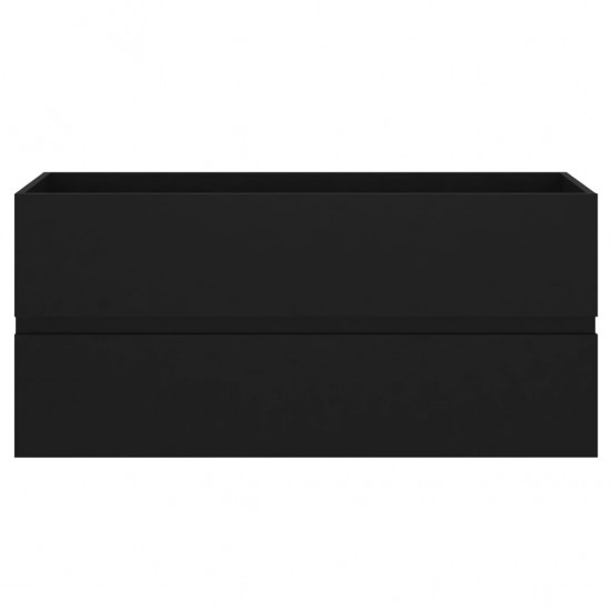 Spintelė praustuvui, juodos spalvos, 100x38,5x45cm, MDP