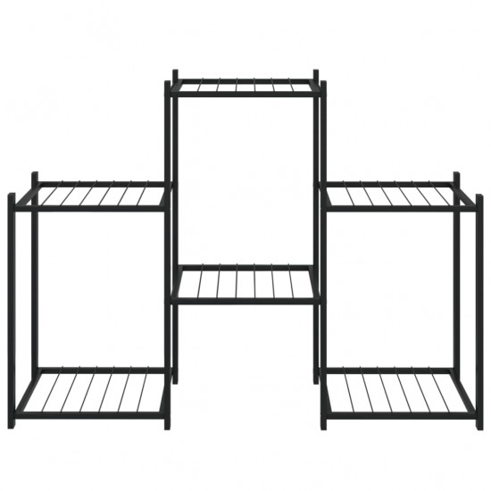 Gėlių stovas, juodos spalvos, 83x25x60cm, geležis