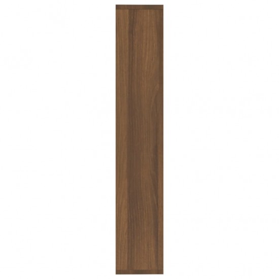 Sieninė lentyna, ruda ąžuolo, 36x16x90cm, apdirbta mediena