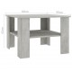 Kavos staliukas, betono pilkos spalvos, 60x60x42cm, MDP