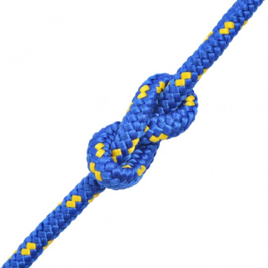 Jūrinė virvė, polipropilenas, 12mm, 50m, mėlyna