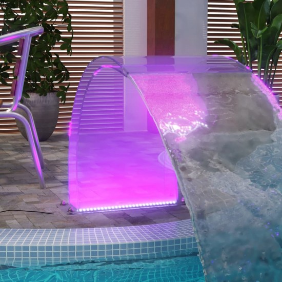 Baseino fontanas su įvairių spalvų LED, 50cm, akrilas