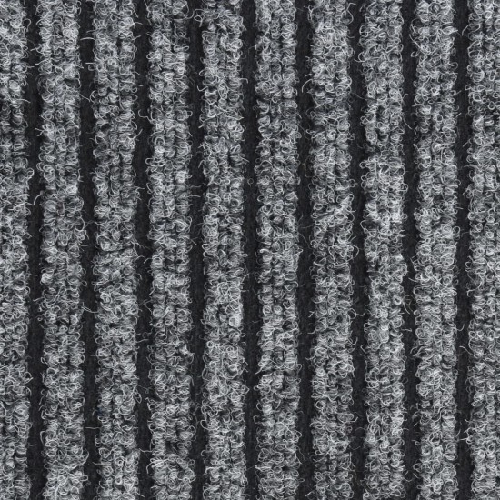 Durų kilimėlis, pilkos spalvos, 80x120cm, dryžuotas