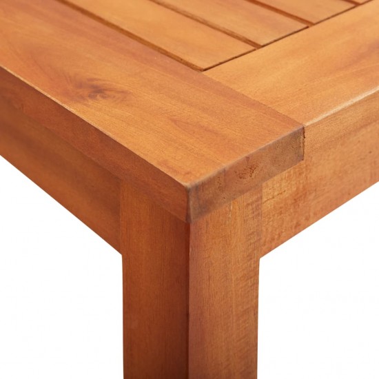 Sodo stalas, 88x88x74cm, akacijos medienos masyvas