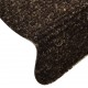 Lipnūs laiptų kilimėliai, 15vnt., tamsiai rudi, 65x21x4cm