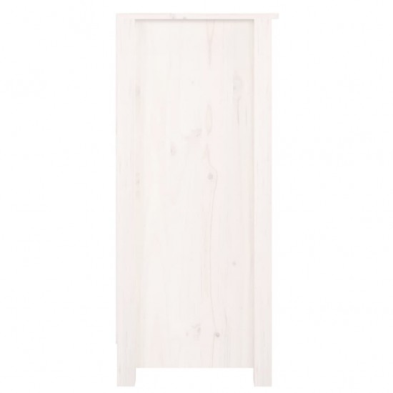 Šoninė spintelė, balta, 70x35x80cm, pušies medienos masyvas