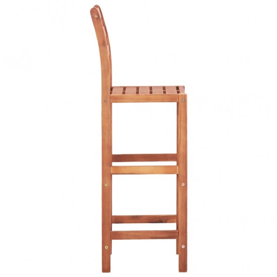 Baro kėdės, 4 vnt., akacijos medienos masyvas