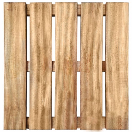 Grindų plytelės, 12vnt., rudos spalvos, 50x50cm, mediena