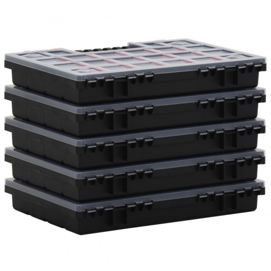 Asortimentinės dėžutės, 10vnt., 34,5x25x5cm, polipropilenas