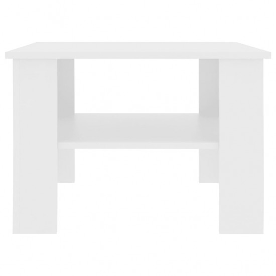 Kavos staliukas, baltos spalvos, 60x60x42 cm, MDP