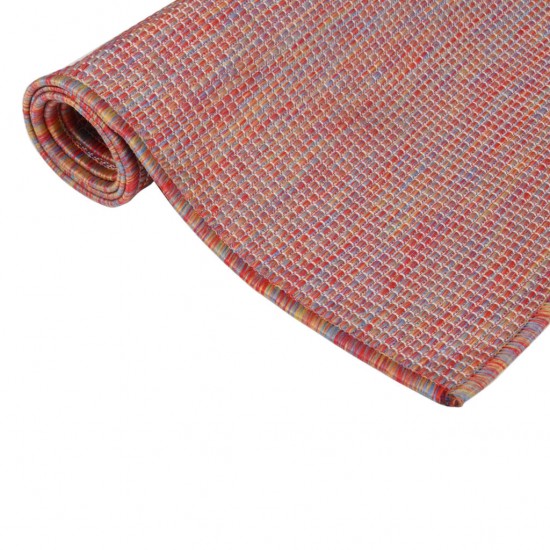 Lauko kilimėlis, raudonos spalvos, 120x170cm, plokščio pynimo