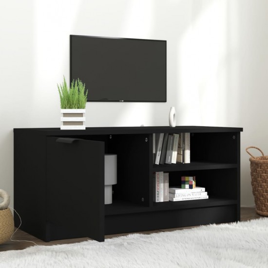 Televizoriaus spintelė, juoda, 80x35x36,5cm, apdirbta mediena