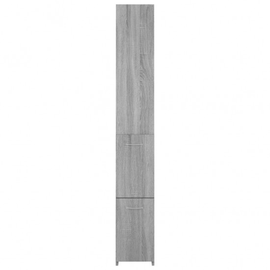 Vonios spintelė, pilka ąžuolo, 25x25x170cm, apdirbta mediena