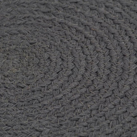 Stalo kilimėliai, 4 vnt., tamsiai pilki, 38cm, medvilnė