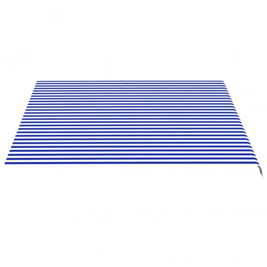 Pakaitinis audinys markizei, mėlynos ir baltos spalvos, 4x3,5m