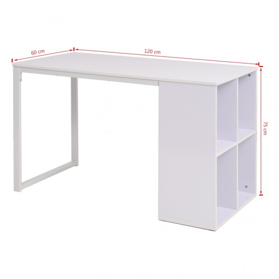Rašomasis stalas, 120x60x75cm, baltas