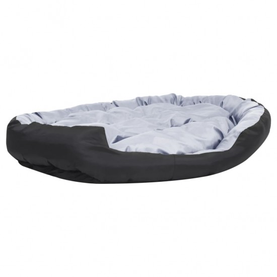 Dvipusė skalbiama pagalvė šunims, pilka ir juoda, 150x120x25cm