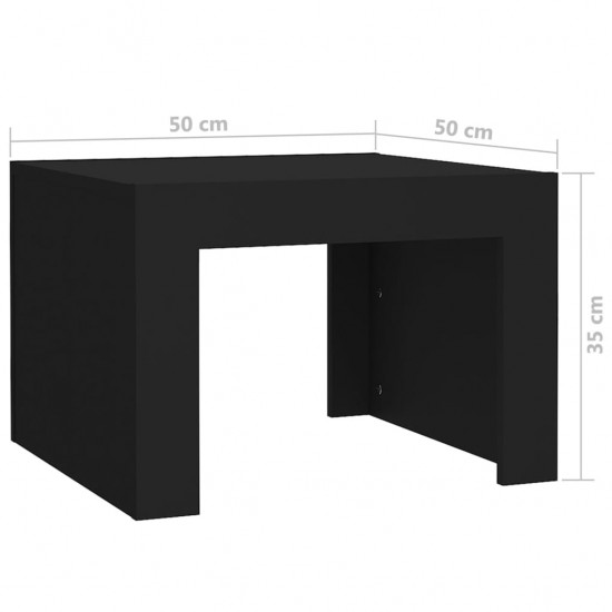 Kavos staliukas, juodos spalvos, 50x50x35cm, MDP