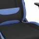 Žaidimų kėdė su pakoja, juodos ir mėlynos spalvos, audinys