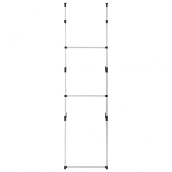 Teleskopinė drabužių spintos sistema su strypais, aliuminis