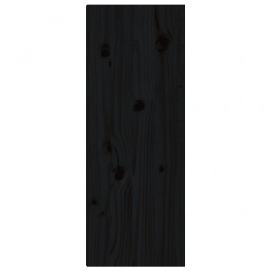 Sieninės spintelės, 2vnt., juodos, 30x30x80cm, pušies masyvas