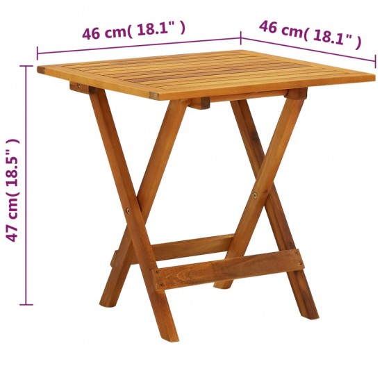 Baro stalas, 46x46x47cm, akacijos medienos masyvas