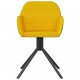 Pasukamos valgomojo kėdės, 2vnt., geltonos spalvos, aksomas