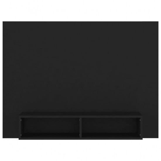 Sieninė televizoriaus spintelė, juoda, 120x23,5x90cm, MDP
