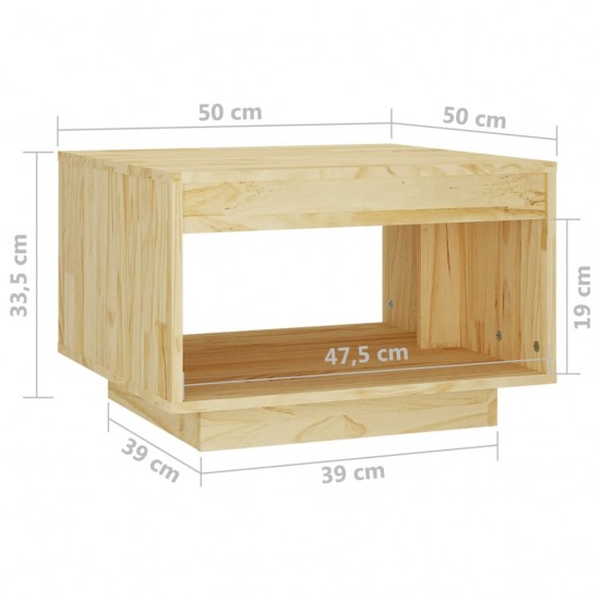 Kavos staliukas, 50x50x33,5cm, pušies medienos masyvas