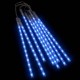 Girlianda meteorų lietus, 8vnt., 30cm, 192 mėlynos LED lemputės