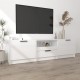 Televizoriaus spintelė, balta, 140x35x40cm, mediena, blizgi