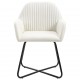 Valgomojo kėdės, 6 vnt., krem. spalvos, audinys (3x249809)