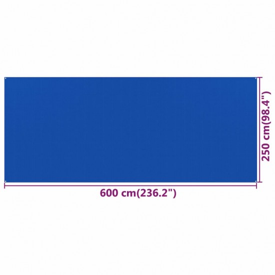 Palapinės kilimėlis, mėlynos spalvos, 250x600cm, HDPE