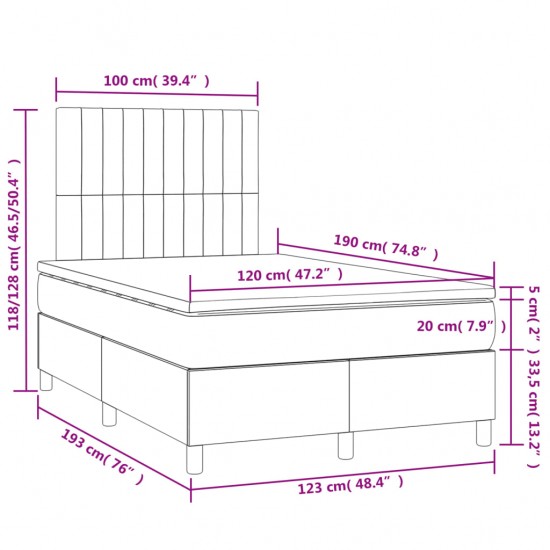 Galvūgalis su LED, juodos spalvos, 160x5x78/88cm, audinys