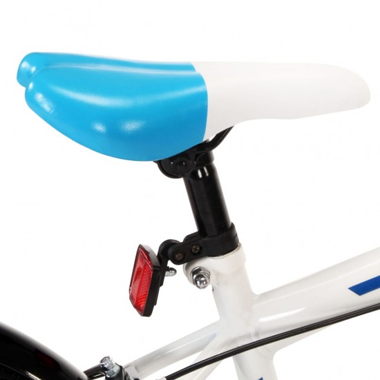 Vaikiškas dviratis, mėlynos ir baltos spalvos, 18 colių