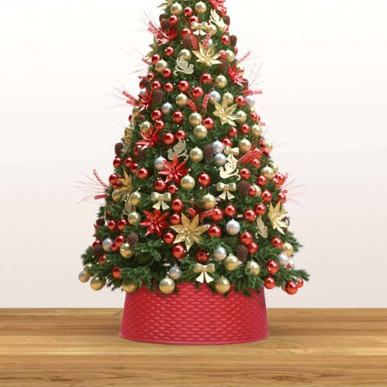 Kalėdų eglutės stovo apvadas, raudonas, skersmuo 65x19,5cm