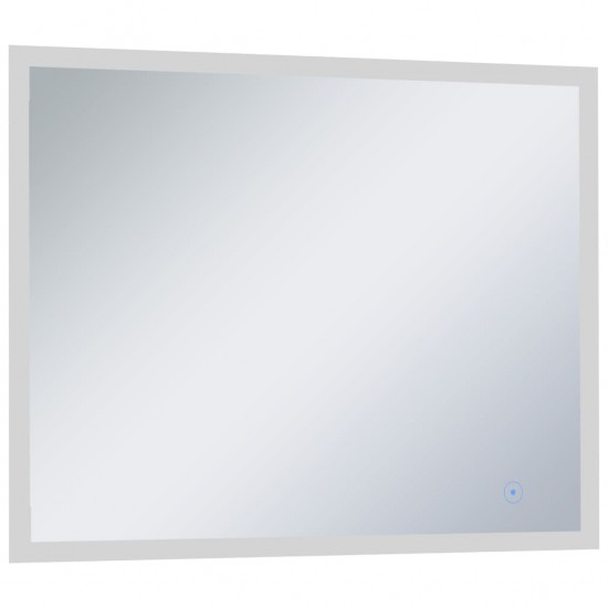 Sieninis vonios kambario veidrodis su LED ir jutikliu, 80x60cm