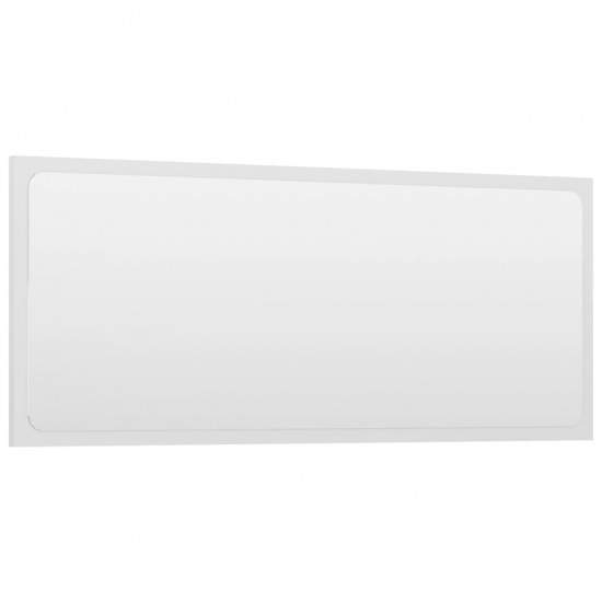 Vonios kambario veidrodis, baltas, 90x1,5x37cm, MDP, blizgus