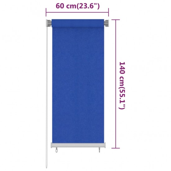 Lauko roletas, mėlynos spalvos, 60x140cm, HDPE
