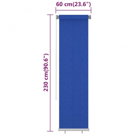 Lauko roletas, mėlynos spalvos, 60x230cm, HDPE