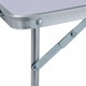 Sulankstomas stovyklavimo stalas, baltas, 60x40cm, aliuminis