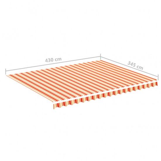 Pakaitinis audinys markizei, geltonos/oranžinės spalvos, 4,5x3,5m