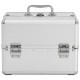 Kosmetinis lagaminas, sidabrinės spalvos, 22x30x21cm, aliuminis