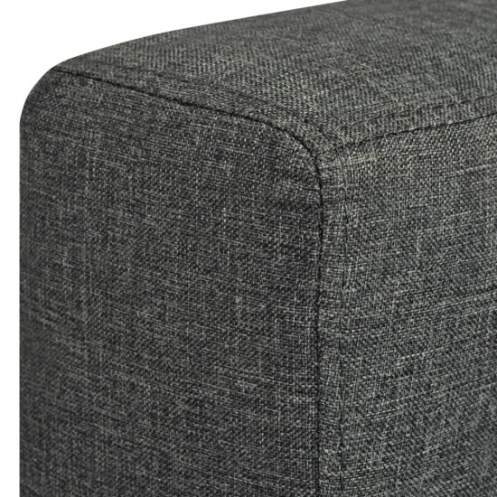 Dvivietė sofa, audinys, tamsiai pilka