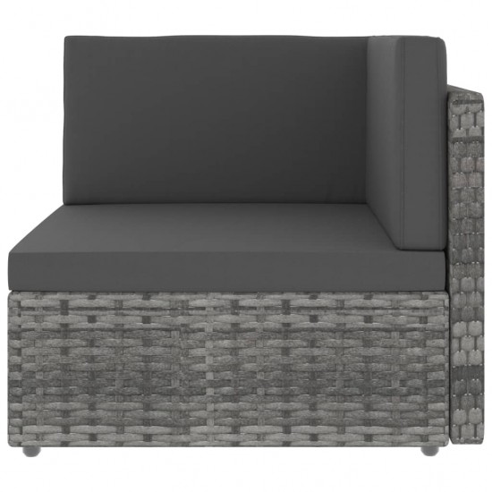 Modulinė dvivietė sofa, pilkos spalvos, poliratanas