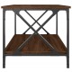 Kavos staliukas, rudas ąžuolo, 80x50x45cm, mediena ir geležis