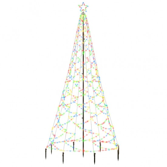 Kalėdų eglutė su metaliniu stulpu, 3m, 500 įvairiaspalvių LED